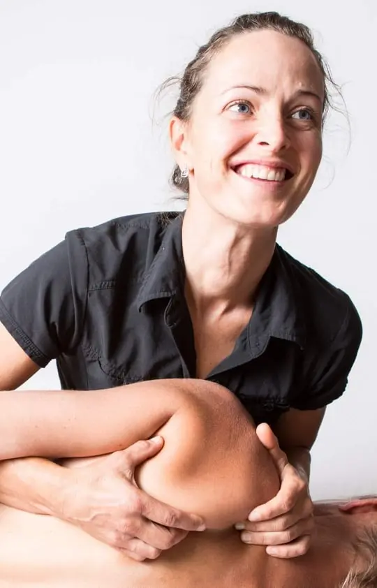 Kristy Shelley, Massage therapist, client CBD Studios